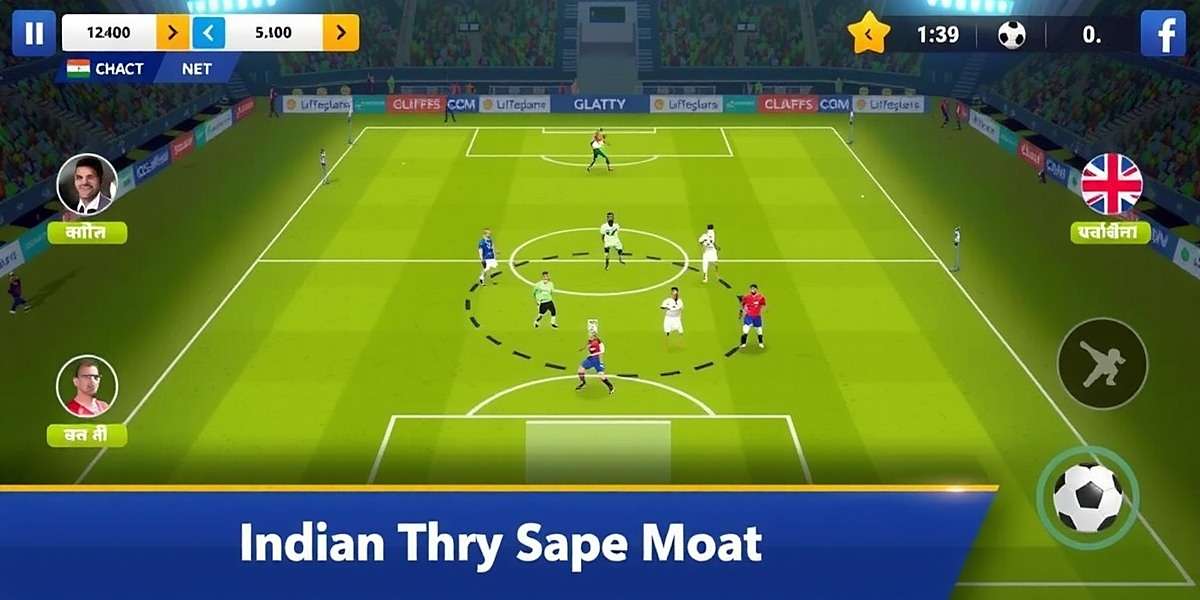 Football Magic India gameplay screenshot showing a match in progress at Salt Lake Stadium with Indian players
